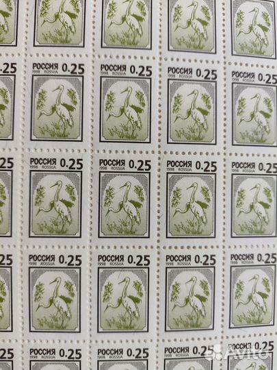 Почтовые марки россии 1998г