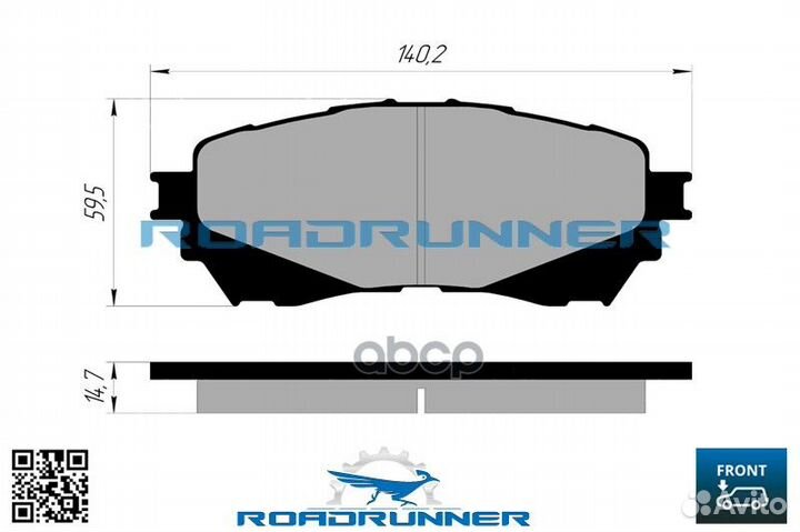 Колодки тормозные mazda 6 (GJ) 12- передн. RR21