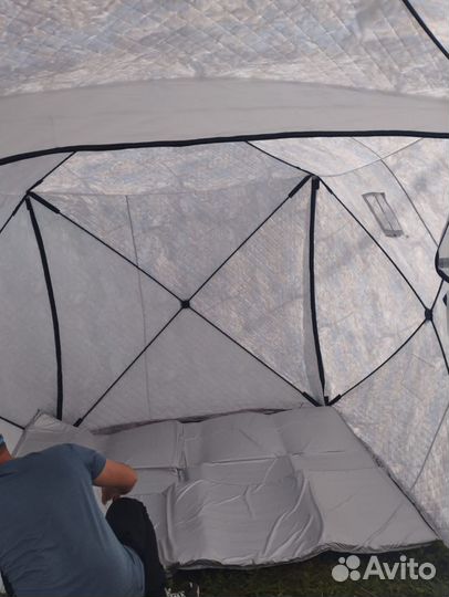 Палатка куб зимняя трехслойная 440*220*225