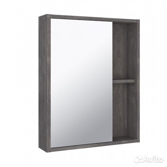 Зеркальный шкаф Эко 52 железный камень