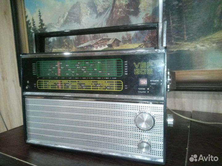 Радиоприёмник вэф 206 VEF206 с блоком питания 1973