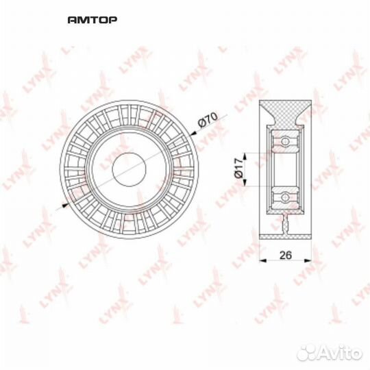 Lynxauto PB5193 Ролик натяжной приводного ремня