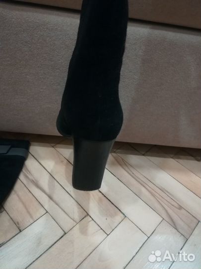 Сапоги замша