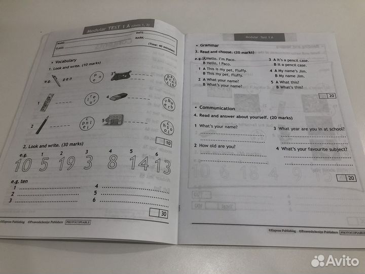 Тесты по английскому языку 3 класс