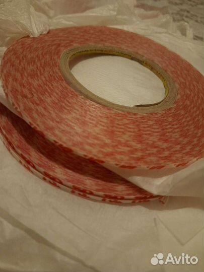 Двухсторонний скотч красный