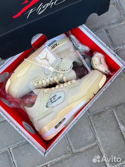 Кроссовки nike air Jordan 4 retro off white