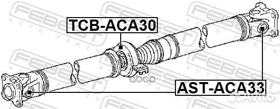 Подшипник опоры карданного вала tcbaca30 Febest