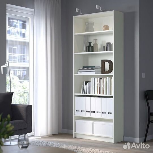 Шкаф стеллаж billy IKEA Белый 80x28x202 см