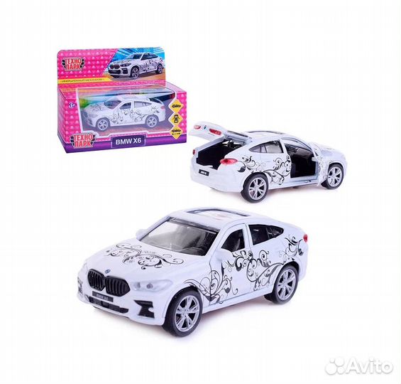 Машина металл BMW X6 для девочек X6-12GRL-WH 34326