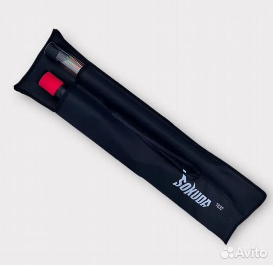 Зимняя удочка с тремя хлыстами в тубусе и чехле