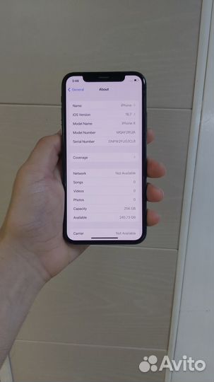 iPhone X 256 space gray