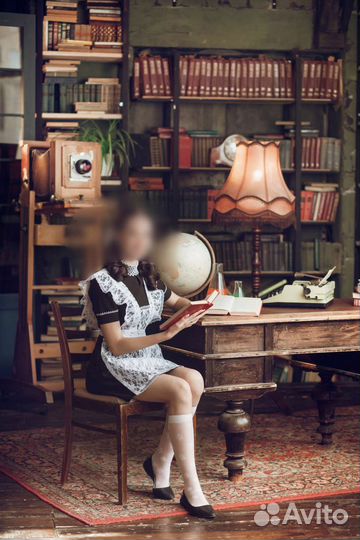 Школьное платье с фартуком