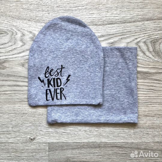 Комплект шапка и снуд для мальчика 46-50