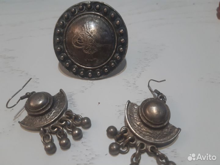 Серьги серебро