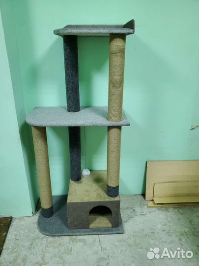 Игровой комплекс для кошки когтеточка и домик