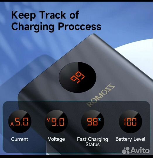 Romoss 40.000 mah power bank 22,5w