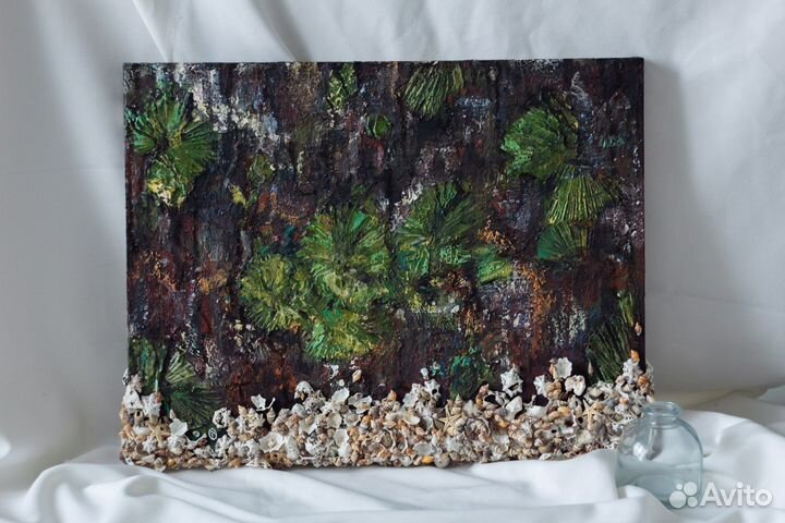 Картина панно ракушки подводный мир