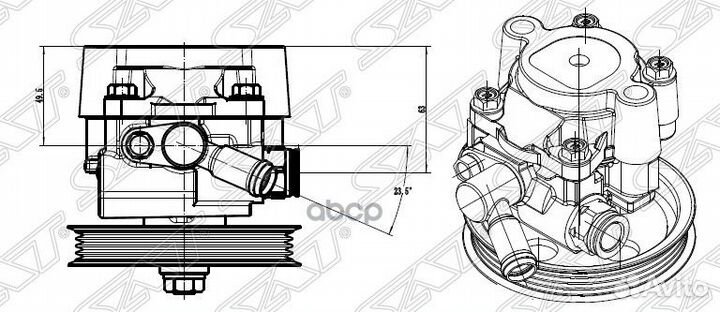 Насос гур toyota harrier MCU35/lexus RX300 03-06