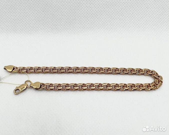 Мужской золотой браслет 585 бисмарк