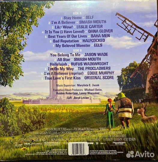 Shrek OST LP black музыка мультфильма