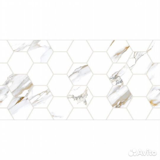 Плитка облицовочная Alma Ceramica Dublin белая геометрия 500x249x8,5 мм (11 шт.1,37 кв.м)