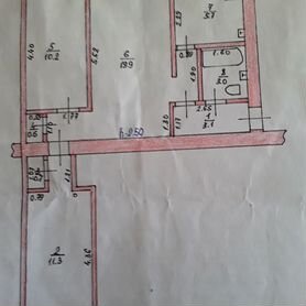 3-к. квартира, 54,5 м², 1/3 эт.