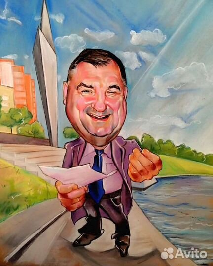 Портрет шарж карикатура по фото в Москве
