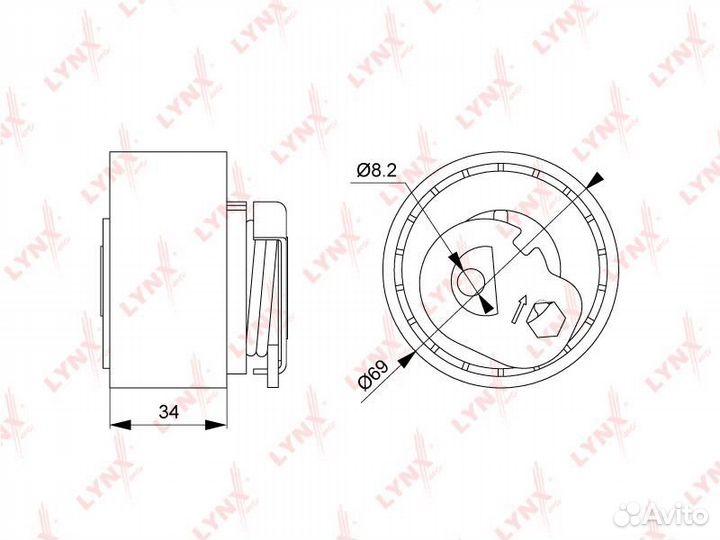 Ролик натяжной / грм land rover Discovery III-IV 2