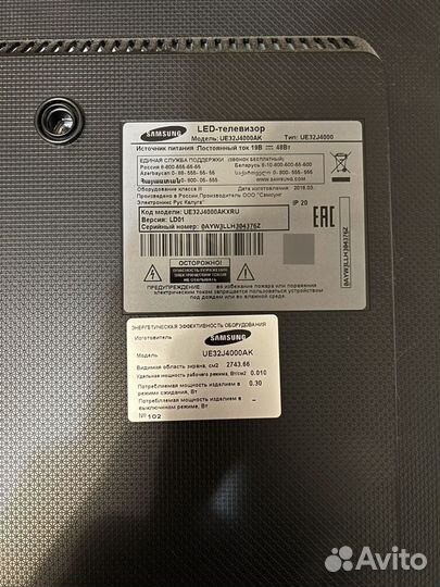 Телевизор samsung ue32j4000ak