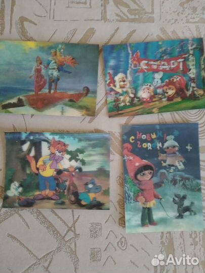 Пластиковые объемные советские открытки СССР