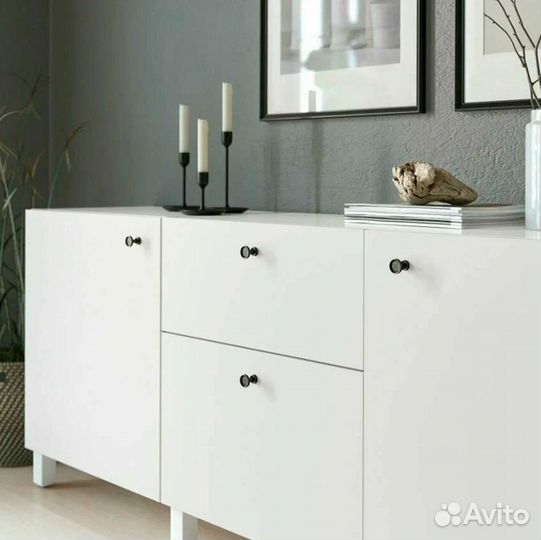 Ручка мебельная IKEA skruvshult 26 мм 2 шт антраци