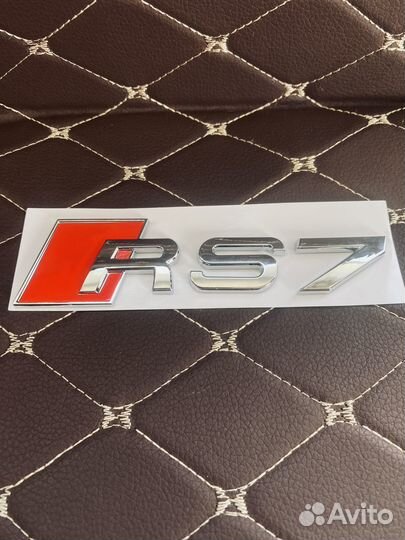Шильдик Эмблема Надпись для audi ауди RS 7 хром