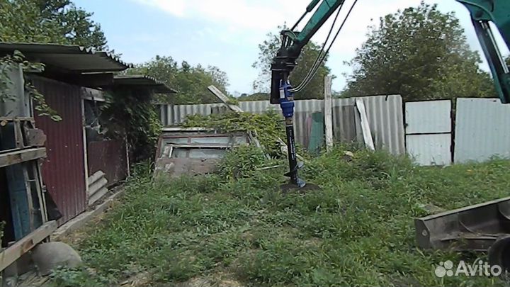 Бурение под столбы забора,опоры лэп,сваи, фундамен