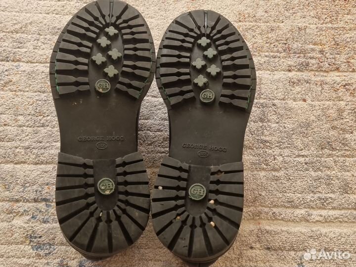 Черные мужские кожаные туфли George Hogg