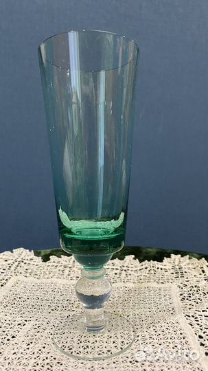 Фужер зеленое стекло гхз