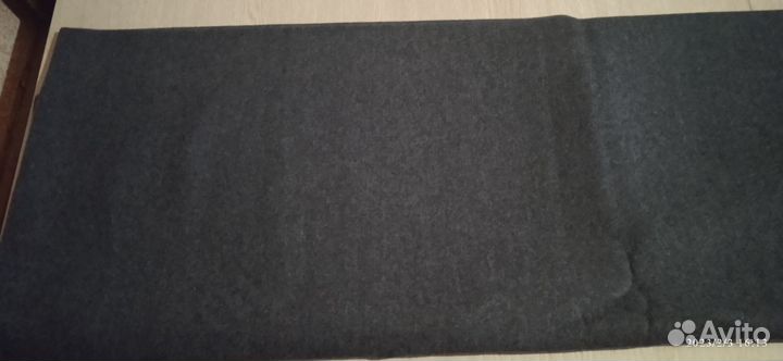 Отрез тёмно-серого чисто-шерстяного драпа