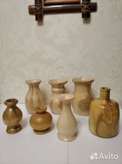 Вазочки из дерева ручной работы