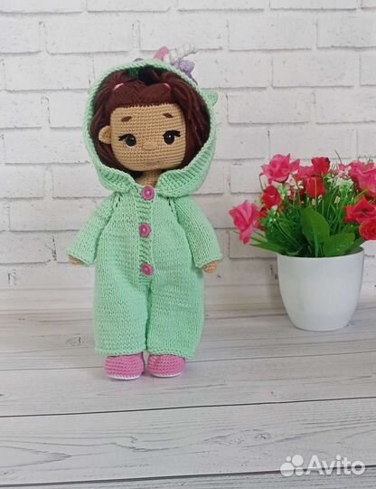 Кукла ручной работы вязаная кукла Новая