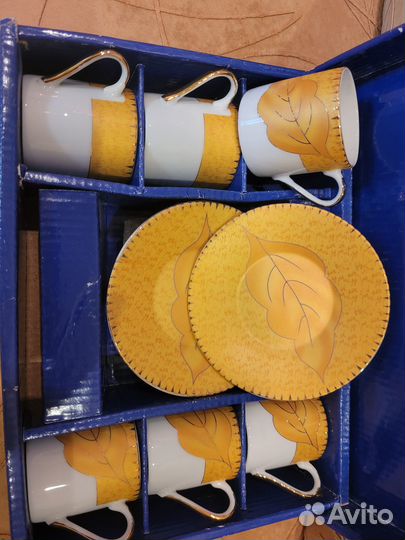 Кофейный сервиз фарфоровый новый