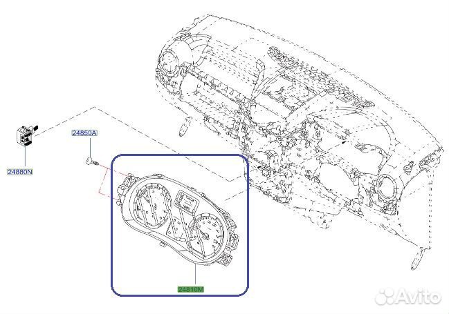 Б/У панель приборов (щиток) Состояние на фото