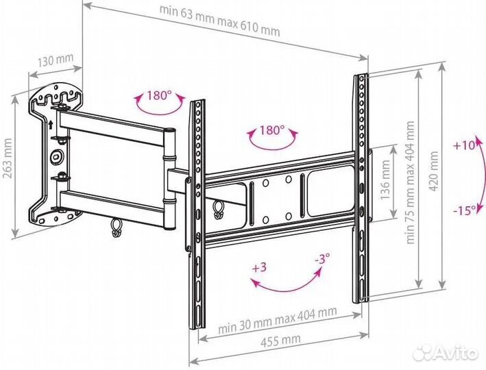 Кронштейн для телевизора Arm Media LCD-415