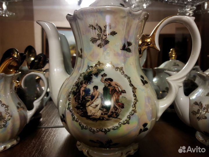Чайно-кофейный сервиз Мадонна ГДР фарфор 12 персон