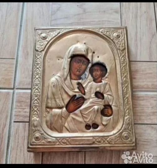 Иконы старинные Вседержитель, Иверская бм