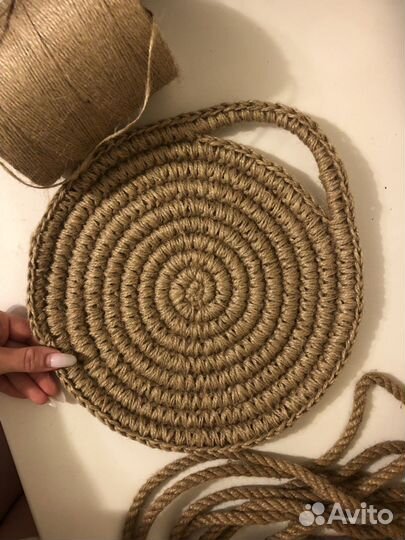 Салфетки сервировочные из джута ручной работы