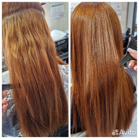 Кератиновое выпрямление волос