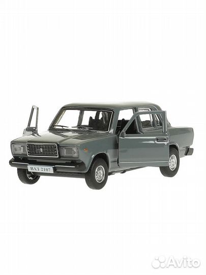 Машина ваз-2107 12 см мокрый асфальт металл инерция Технопарк 2107-12-GY