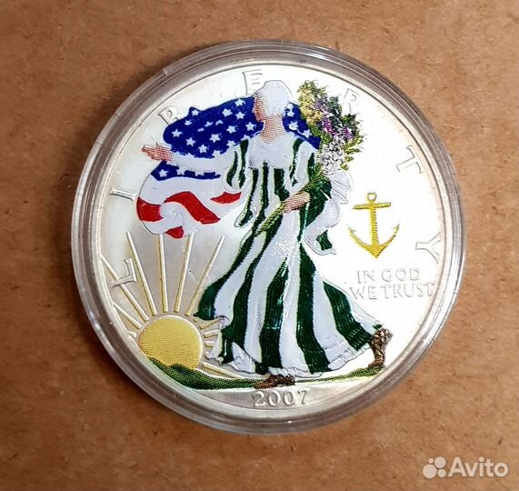 Серебряный доллар США 2007г