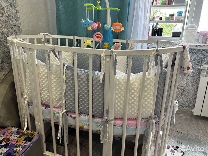 Бортики подушки в кроватку