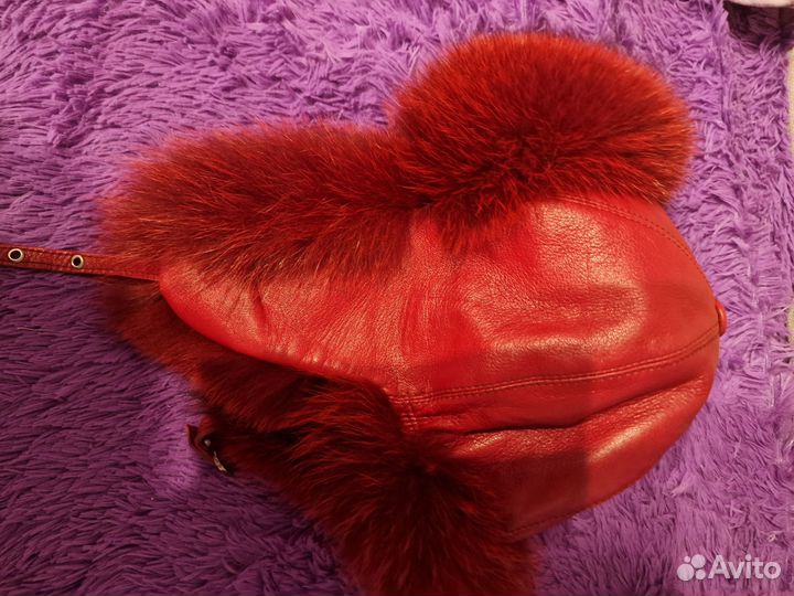 Шапка женская. Мех песец