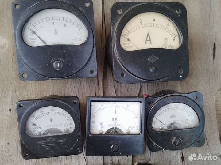 Вольтметр, амперметр,милиамперметр.ссср
